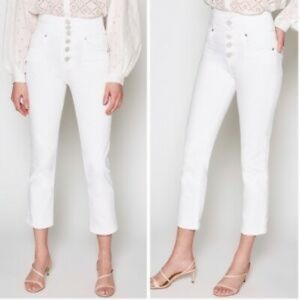JOIE Laurelle High-waist Button Fly Jeans In Porce